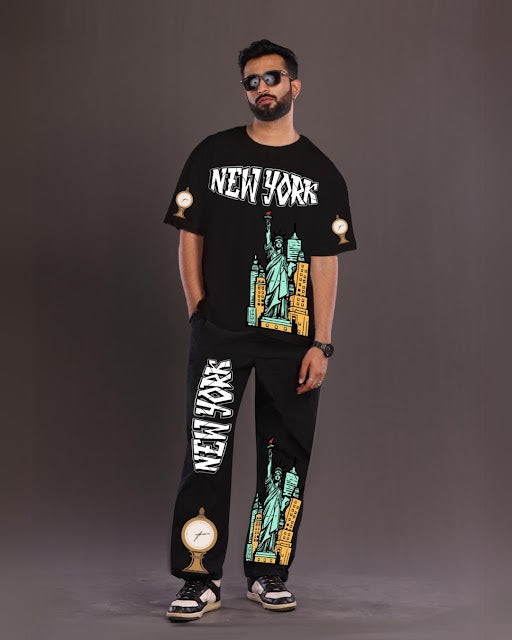 Black Men's New York Co-ord Set - Men's Choice